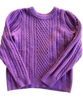 St. John's Bay Lavender Cable Knit Crewneck Sweater